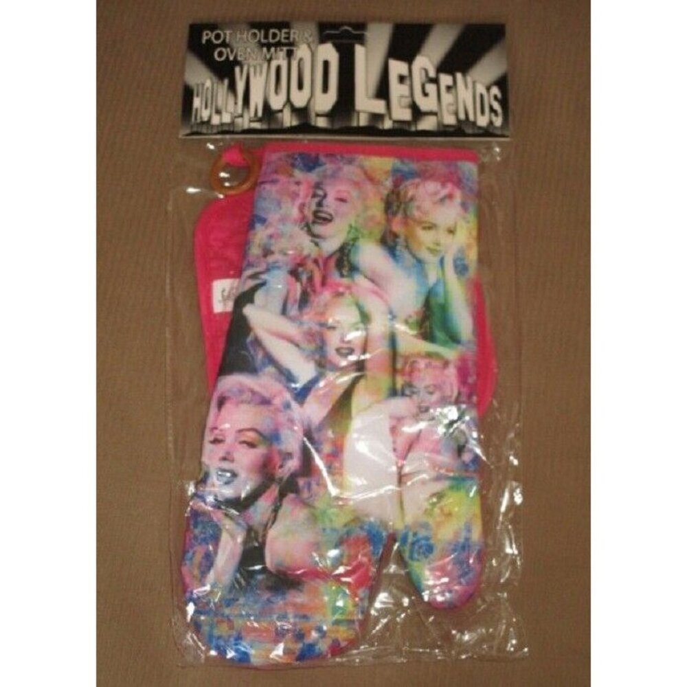 Pink New Marilyn Monroe Oven Mitt & Potholder Set Gift Kitchen Photos Sexy Pics - Picture 4 of 4